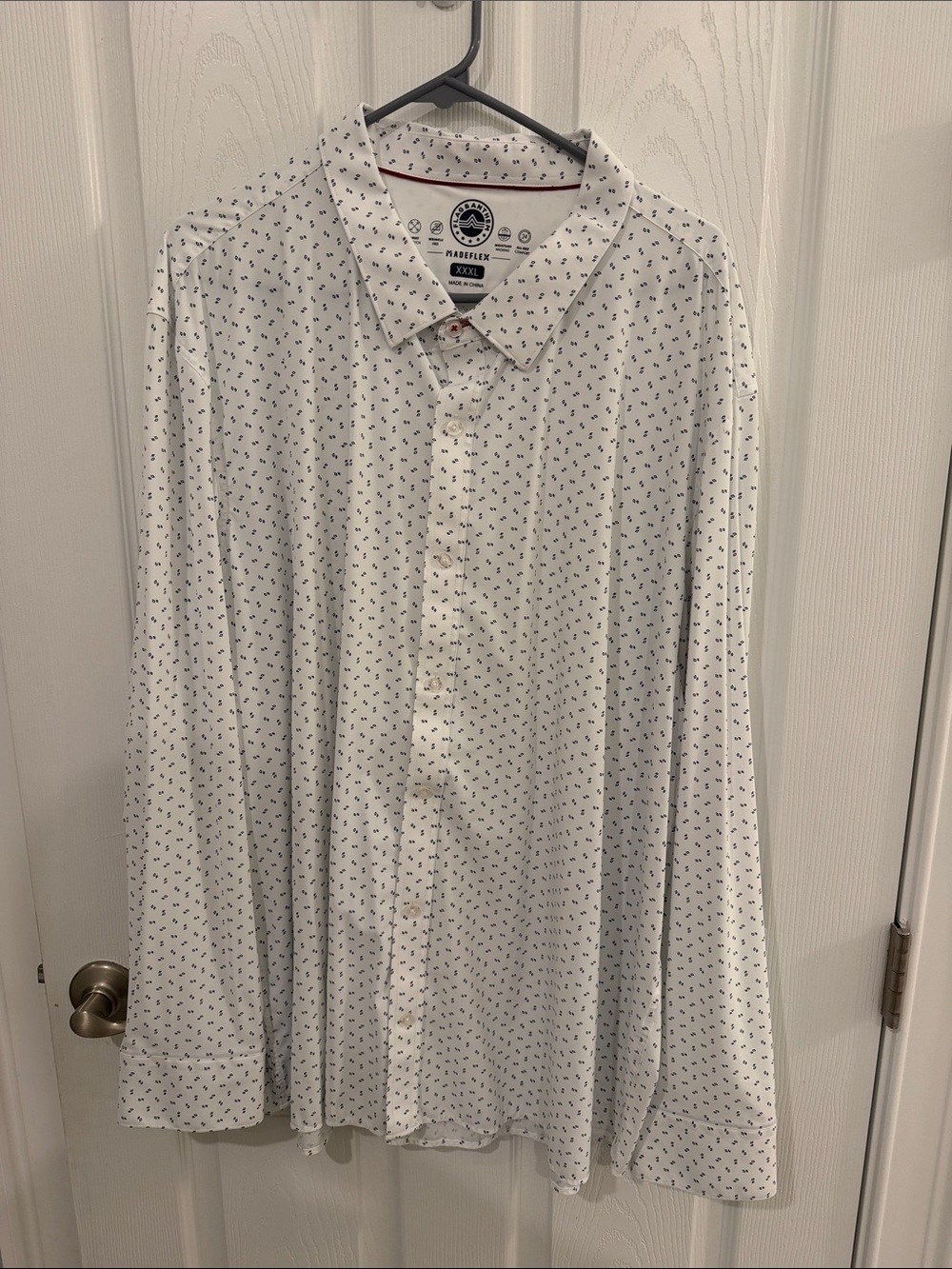 Flag & Anthem - Madeflex - Men's White Patterned Button-Up Shirt